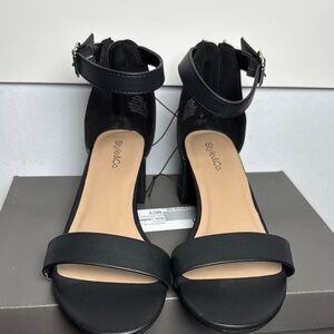 Style & Co. Janie Black Heels with Ankle Strap